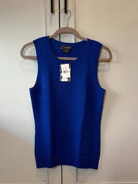 C by Bloomingdales Blue Cashmere Vest, Size M, NTW